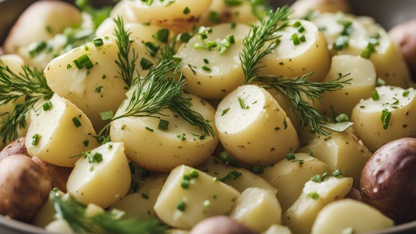 Boil the potatoes until fork-tender, then cool and dice